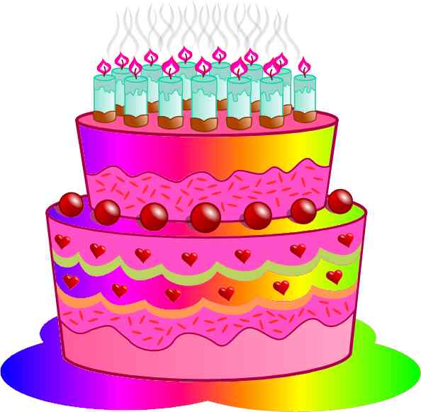 Clip art happy birthday cake 