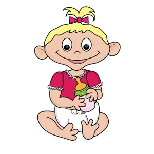 Baby Girl Cartoon Clip Art 