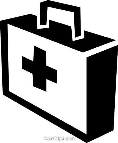 First aid box clipart black and white 