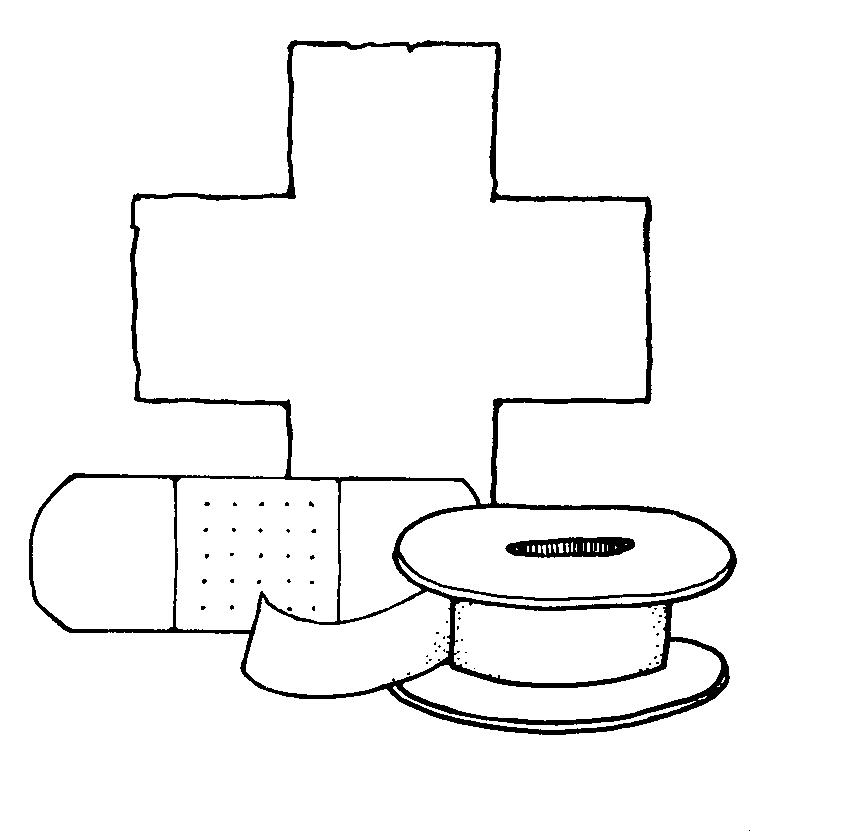 First Aid Kit Black And White Clipart 