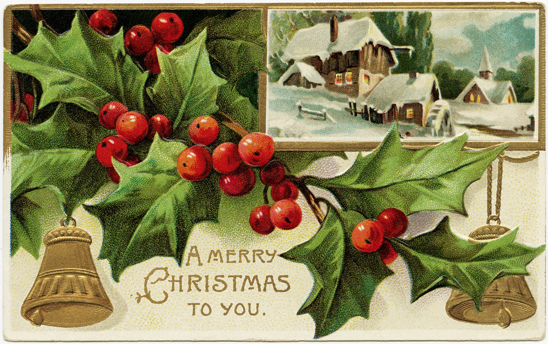 Old Fashioned Merry Christmas Clip Art Library