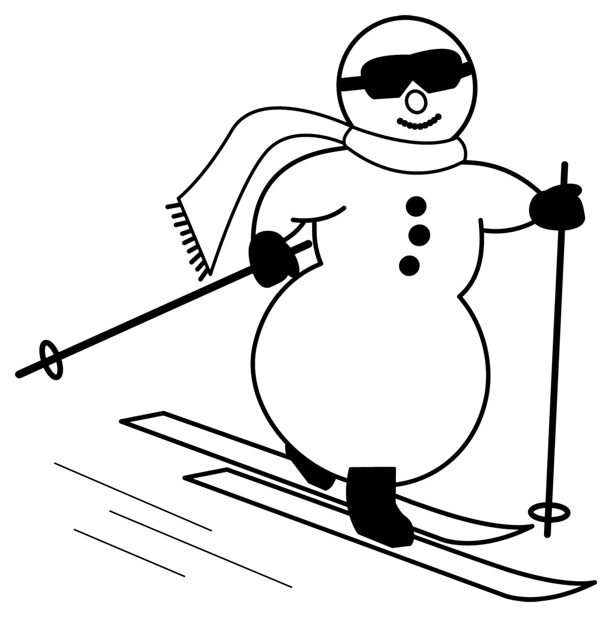 Skiing Clipart 