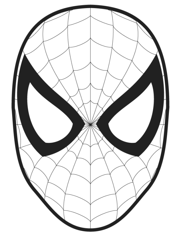 superhero mask coloring page