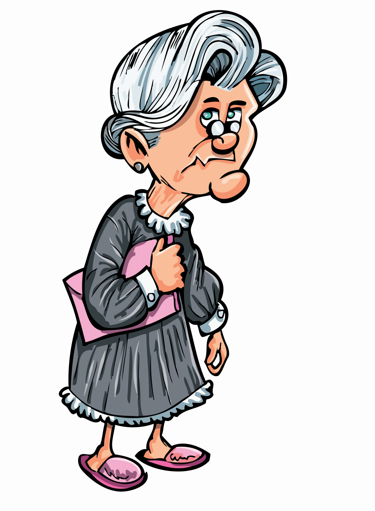 Old Woman Cartoon Clipart 