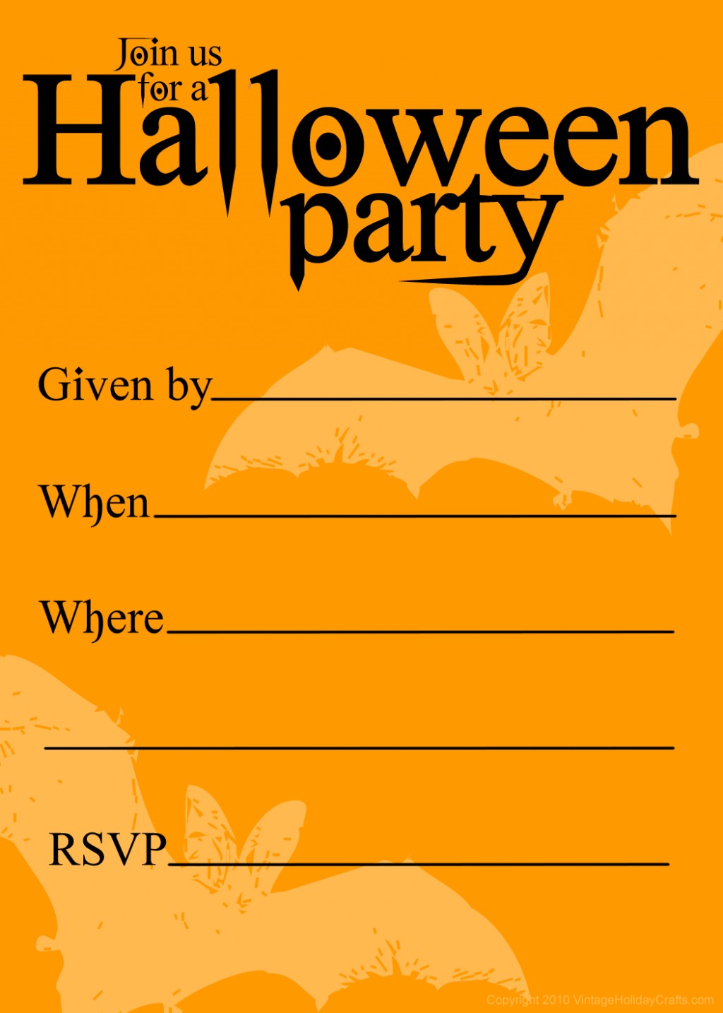 Halloween Party Invitation Templates