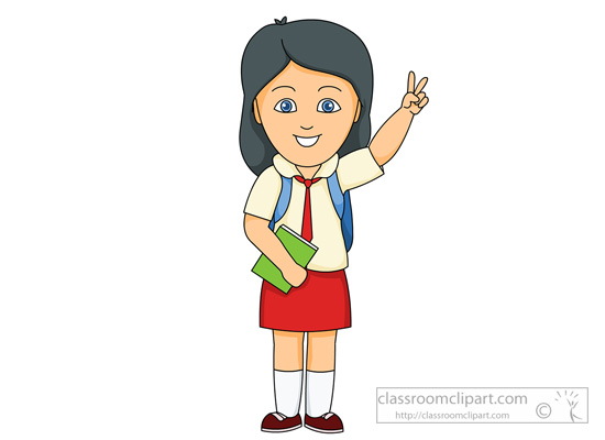 Girl School Uniform Clipart 