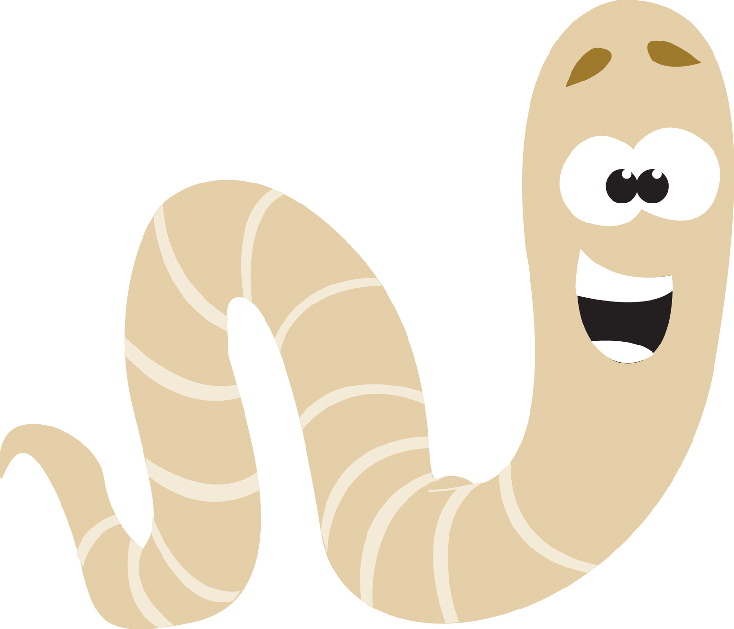 Free worm clip art image little inch heading for an apple 