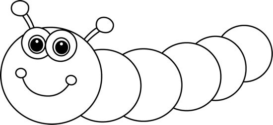 Inchworm clipart black and white 