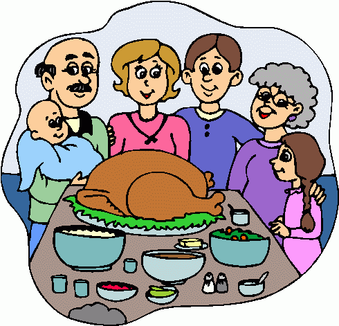Clipart Family Eating Thanksgiving Clipart 