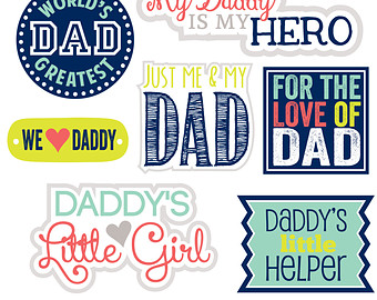 Clipart word dad 