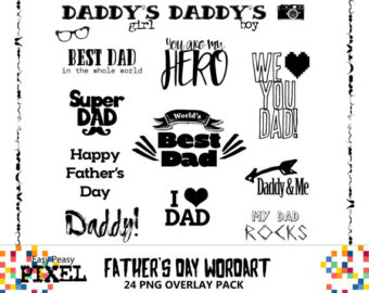 Items similar to Father&Day Word Art, Dad Word Art, Daddy 