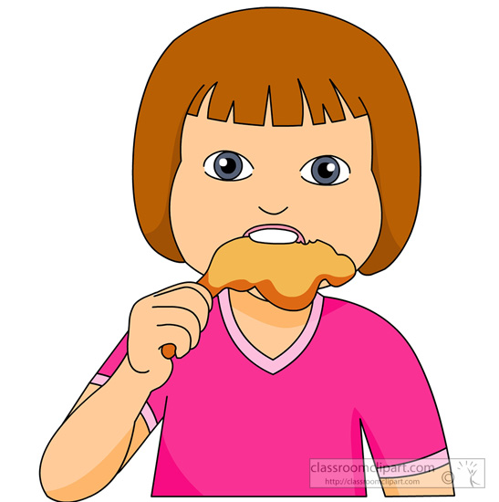 person eating chicken clipart - Clip Art Library