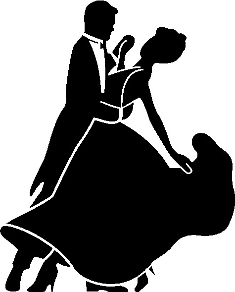 Dancing Black And White Clipart 