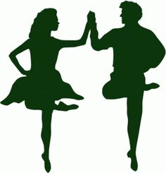 Irish Dance Silhouette Clipart 