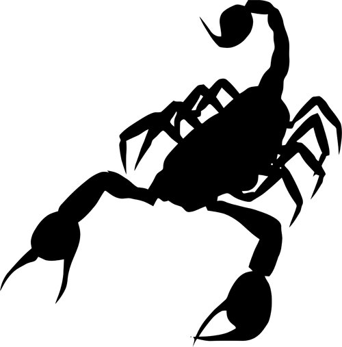 scorpio scorpion silhouette png file clip by DigitalGraphicsShop 