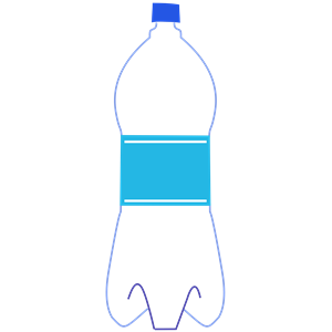 Empty water bottle clipart 