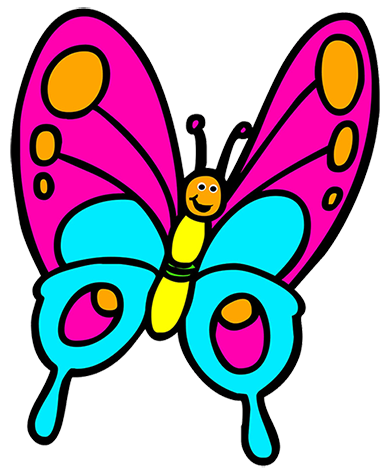 Cartoon butterfly clipart 