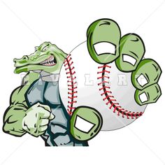 Mascot Clipart Image of A Gators Logo With An Alligator Tail 