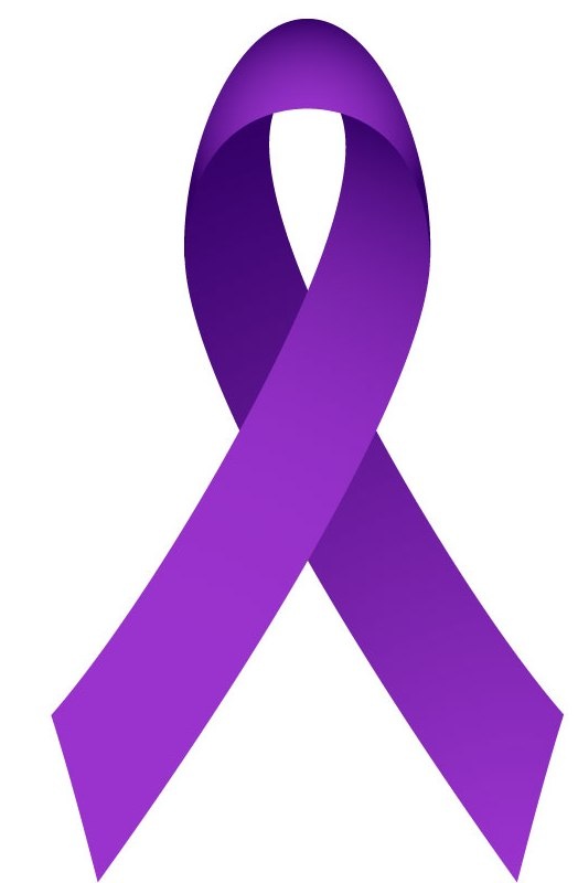 Purple Cancer Ribbon.