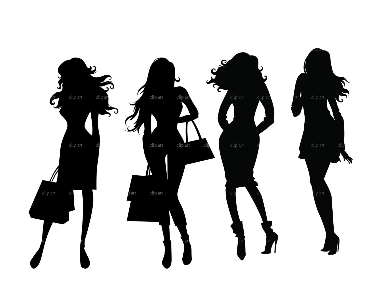 Woman shopping clipart png 