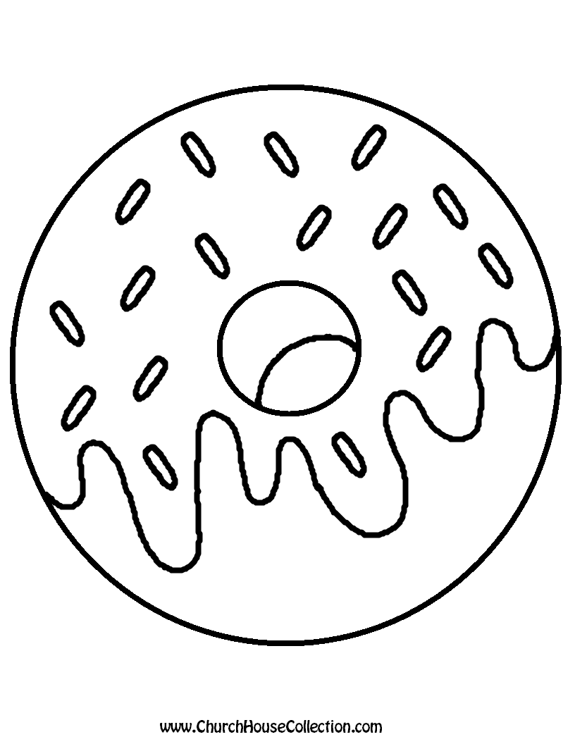 Donut Black And White Clipart 