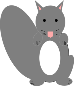 Gray squirrel clipart 