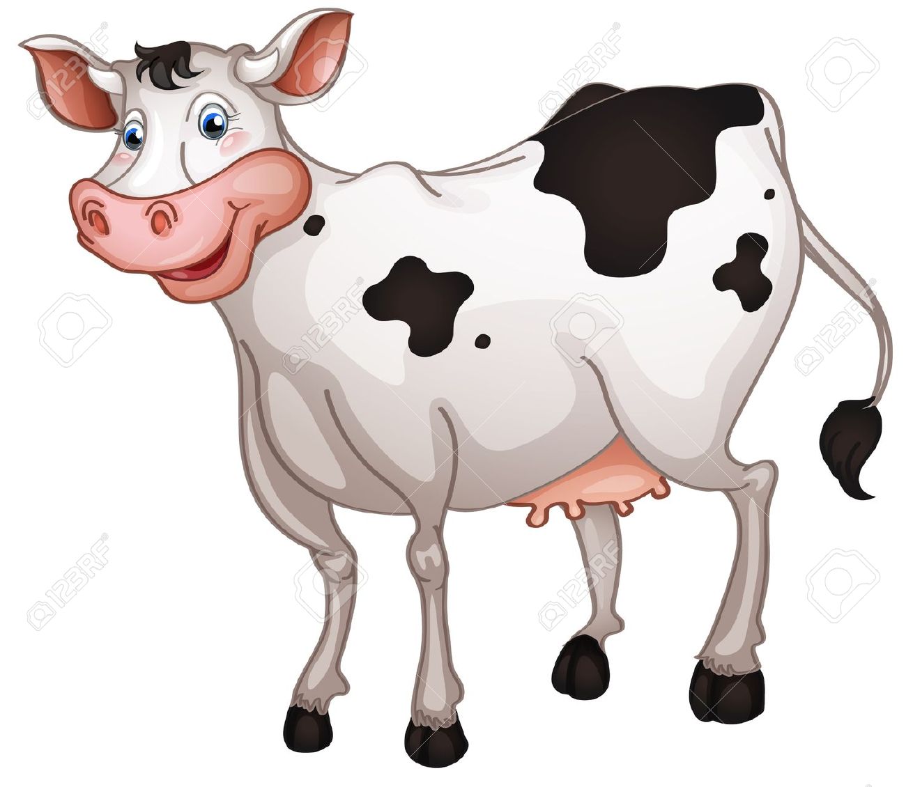 Cow clipart no spots 