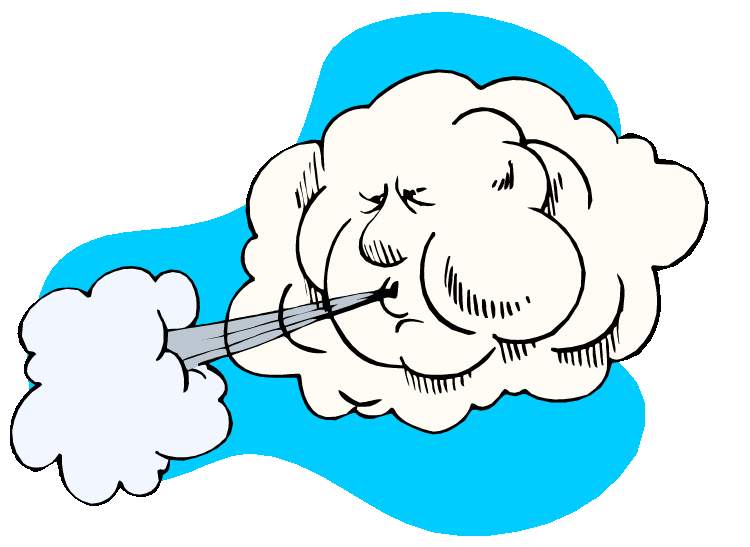 March Windy Weather Clipart 
