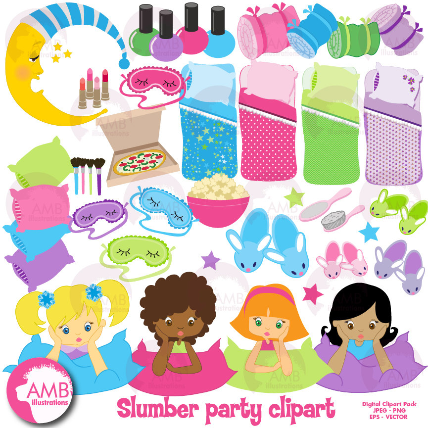 Spa party clipart 