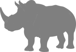 Gray Rhino Clip Art at Clker 