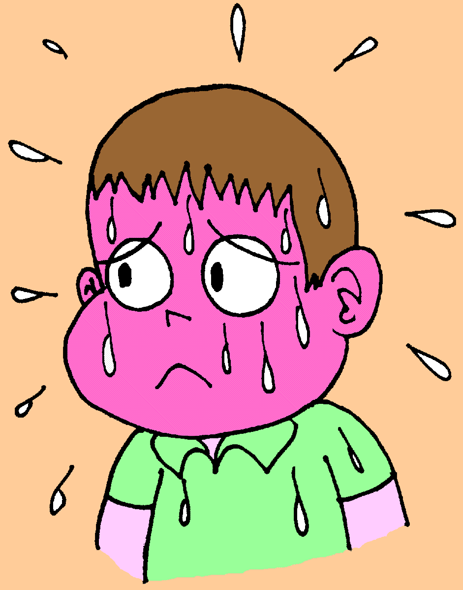 man sweating - Clip Art Library.
