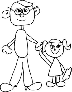 Dad Holding Daughters Hand Clip Art at Clker 
