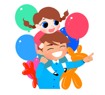 Girl with dad clipart 