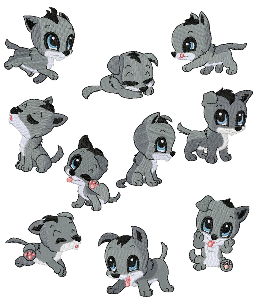 cute baby wolf clipart - Clip Art Library