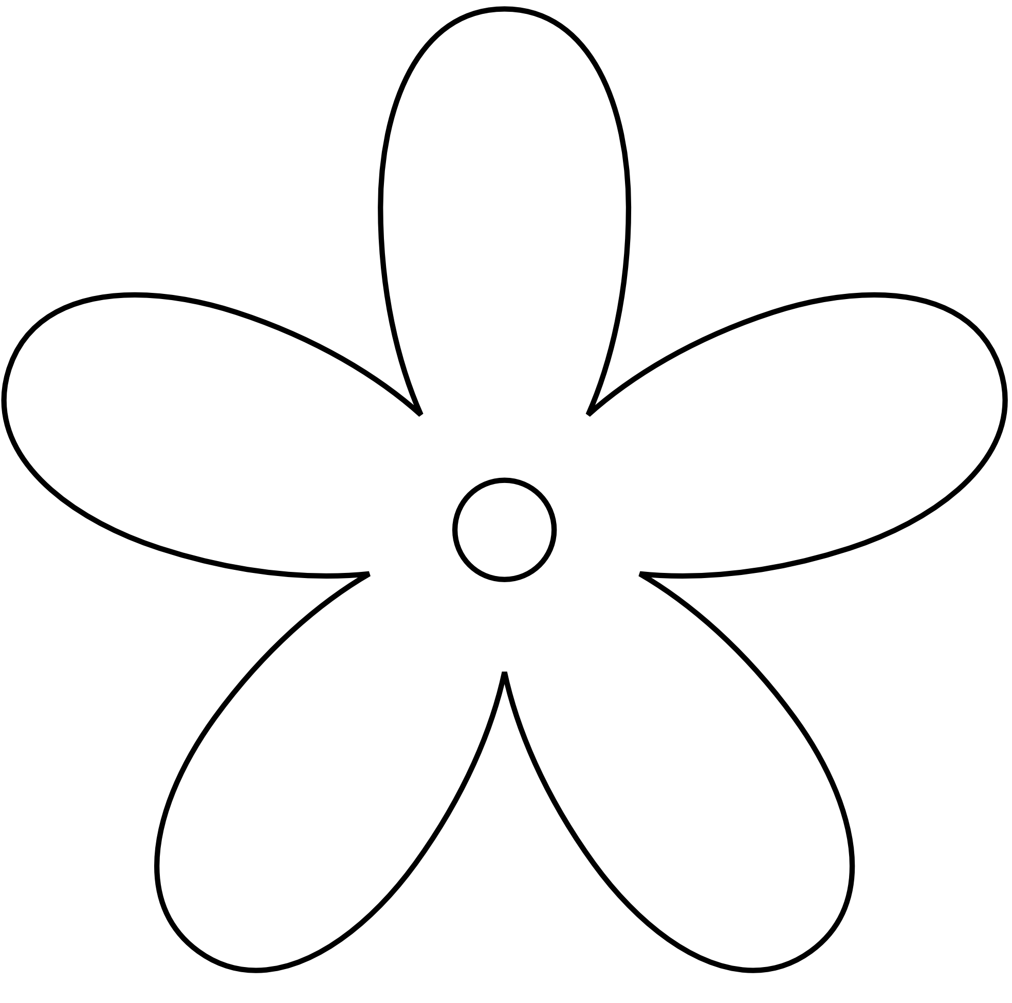 Black Flower Clipart 