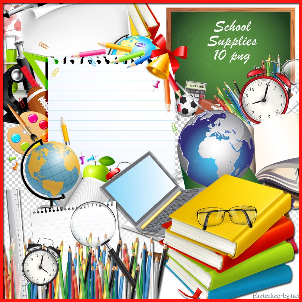 School Supplies Background Clipart Free Clipart Image 