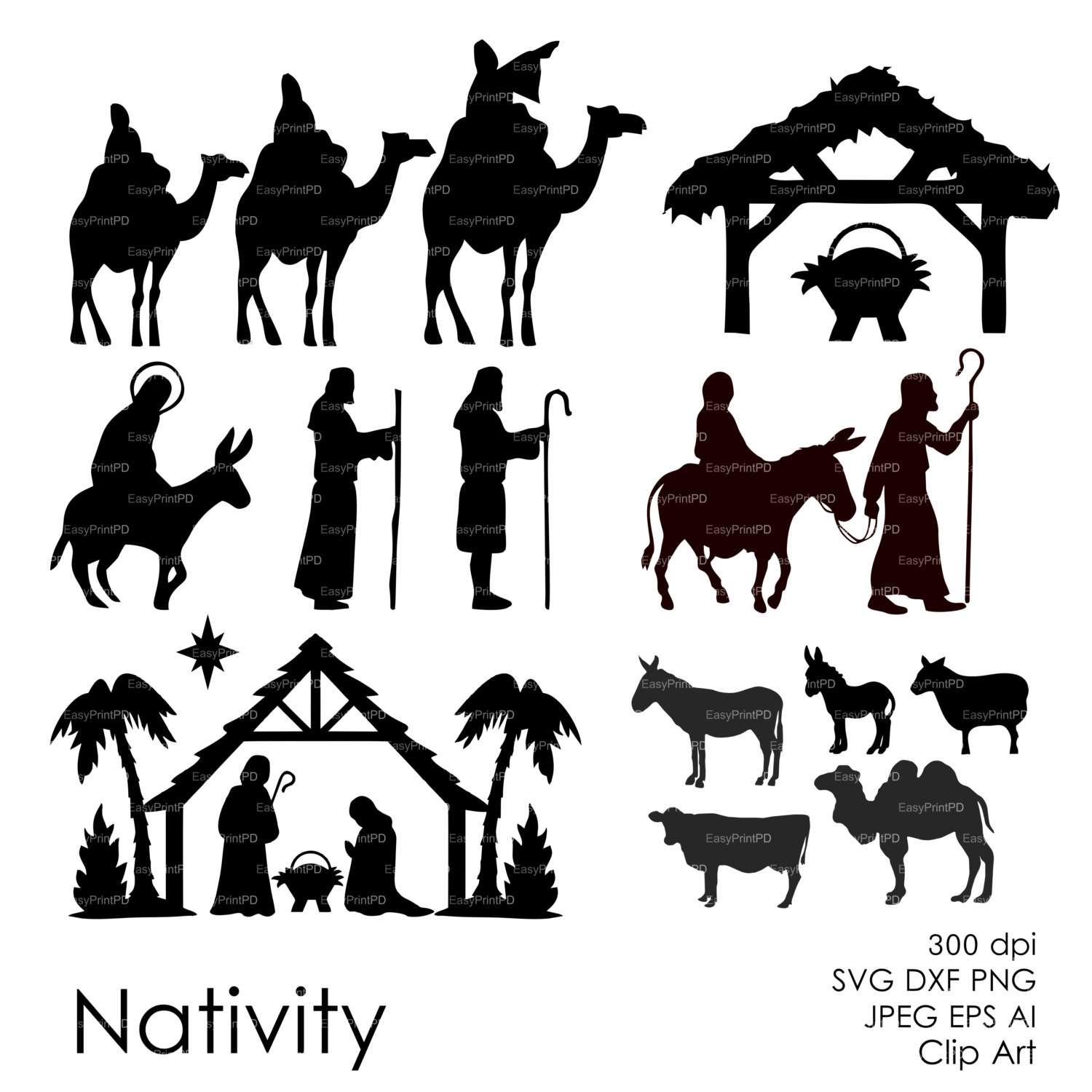 Nativity silhouette 