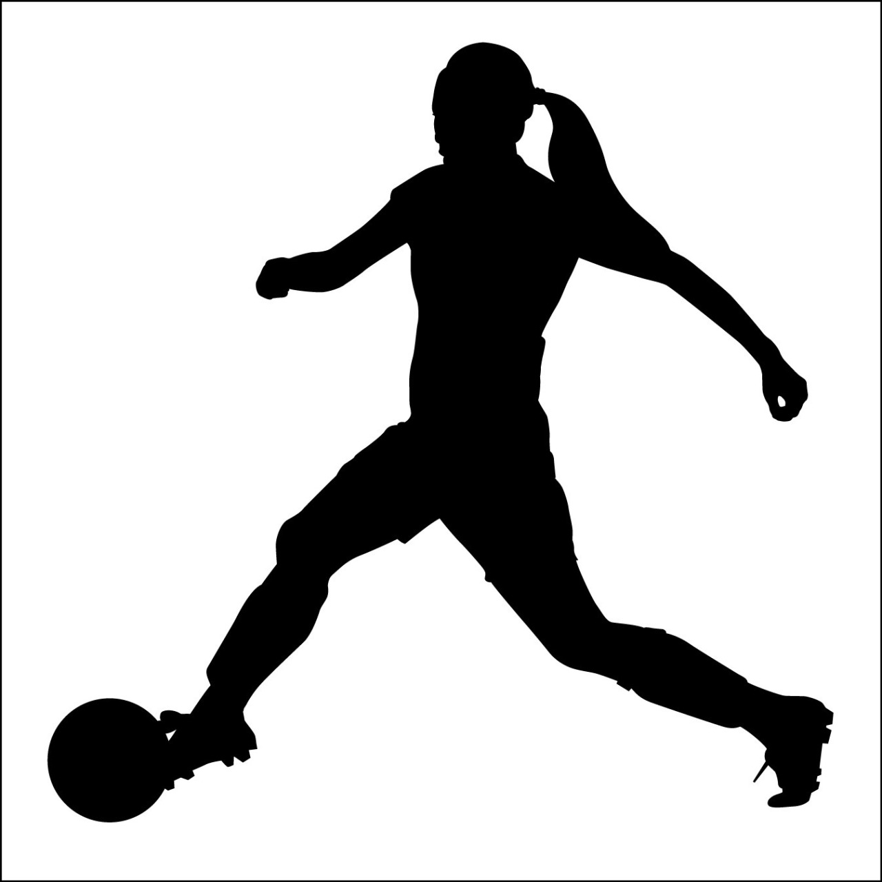 Soccer clipart girls silhouette 