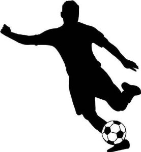 Soccer silhouette clipart 