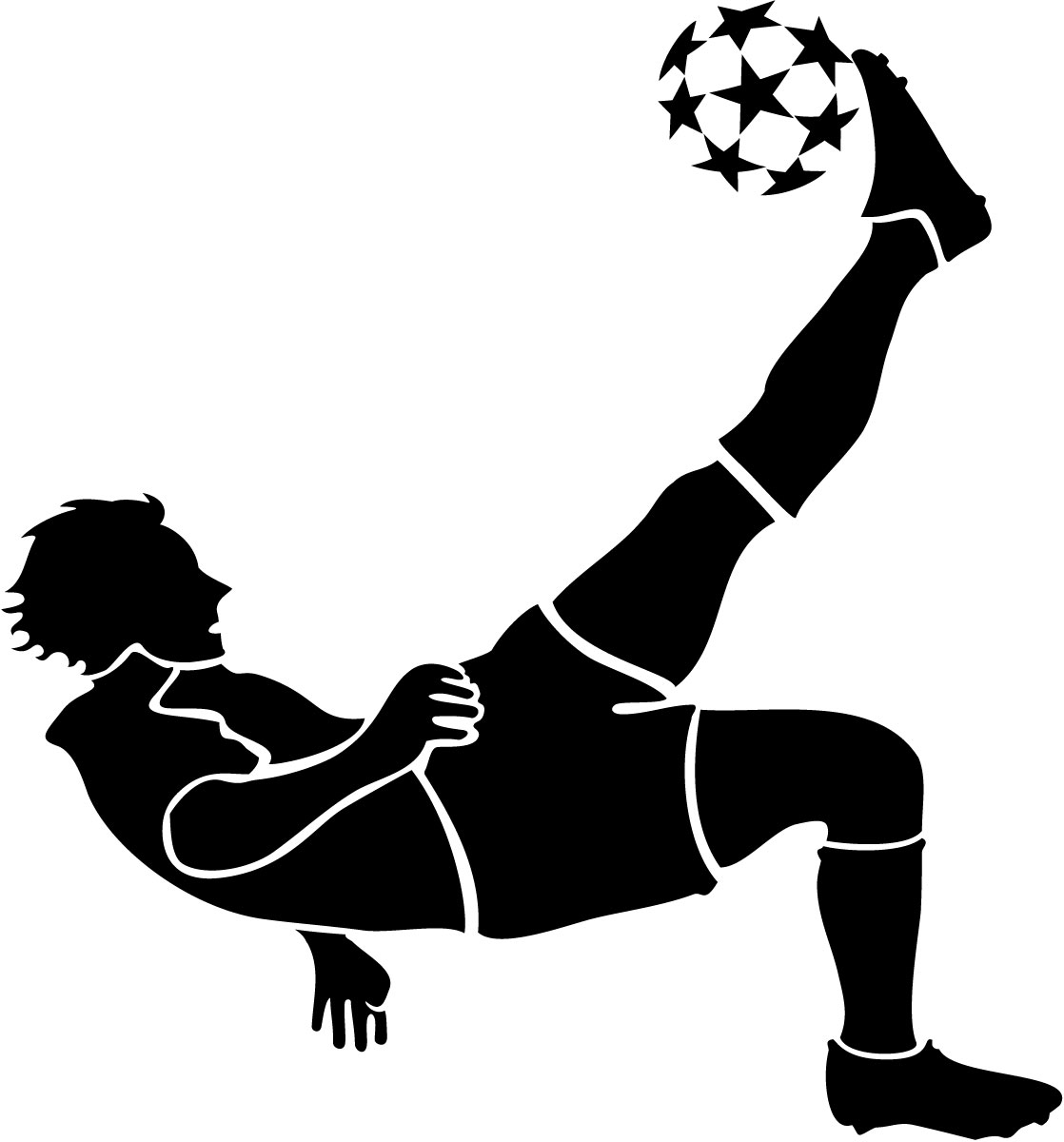 Soccer silhouette clip art 
