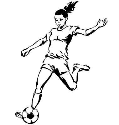 Girl Soccer Player Silhouette 