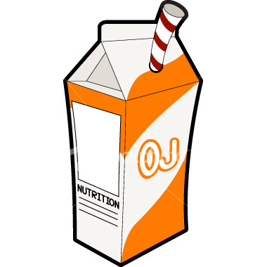 Orange Juice Carton Clipart 