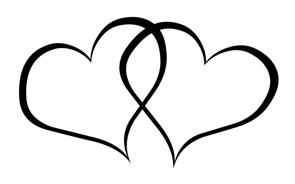 Heart clip art black and white 