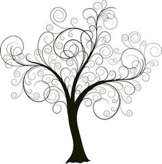 Whimsical tree clipart 