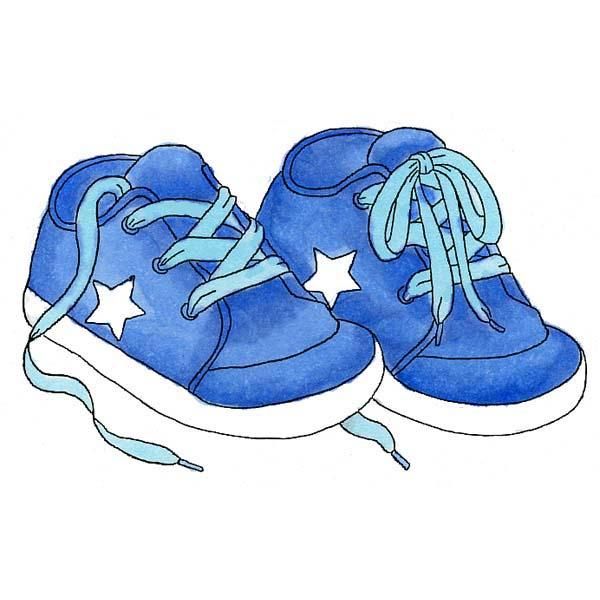 Shoes for babies illustrations 