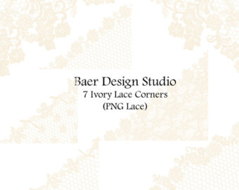 Items similar to Planner Clipart, White Lace Digital Corners 