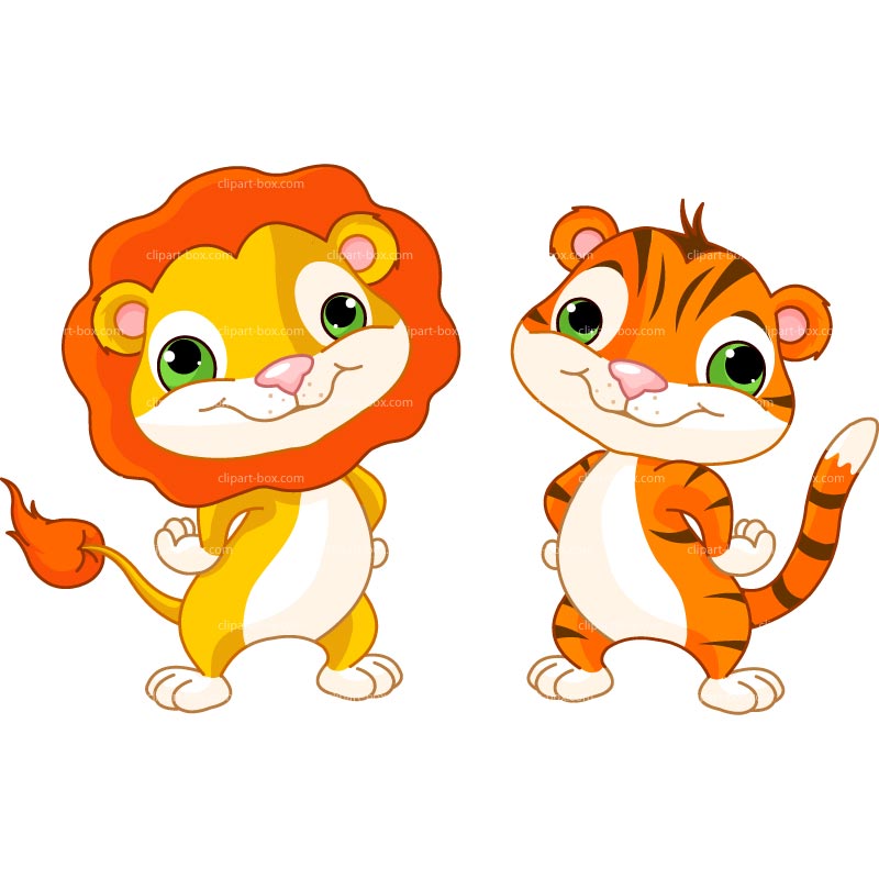 Baby lion cartoon clipart 