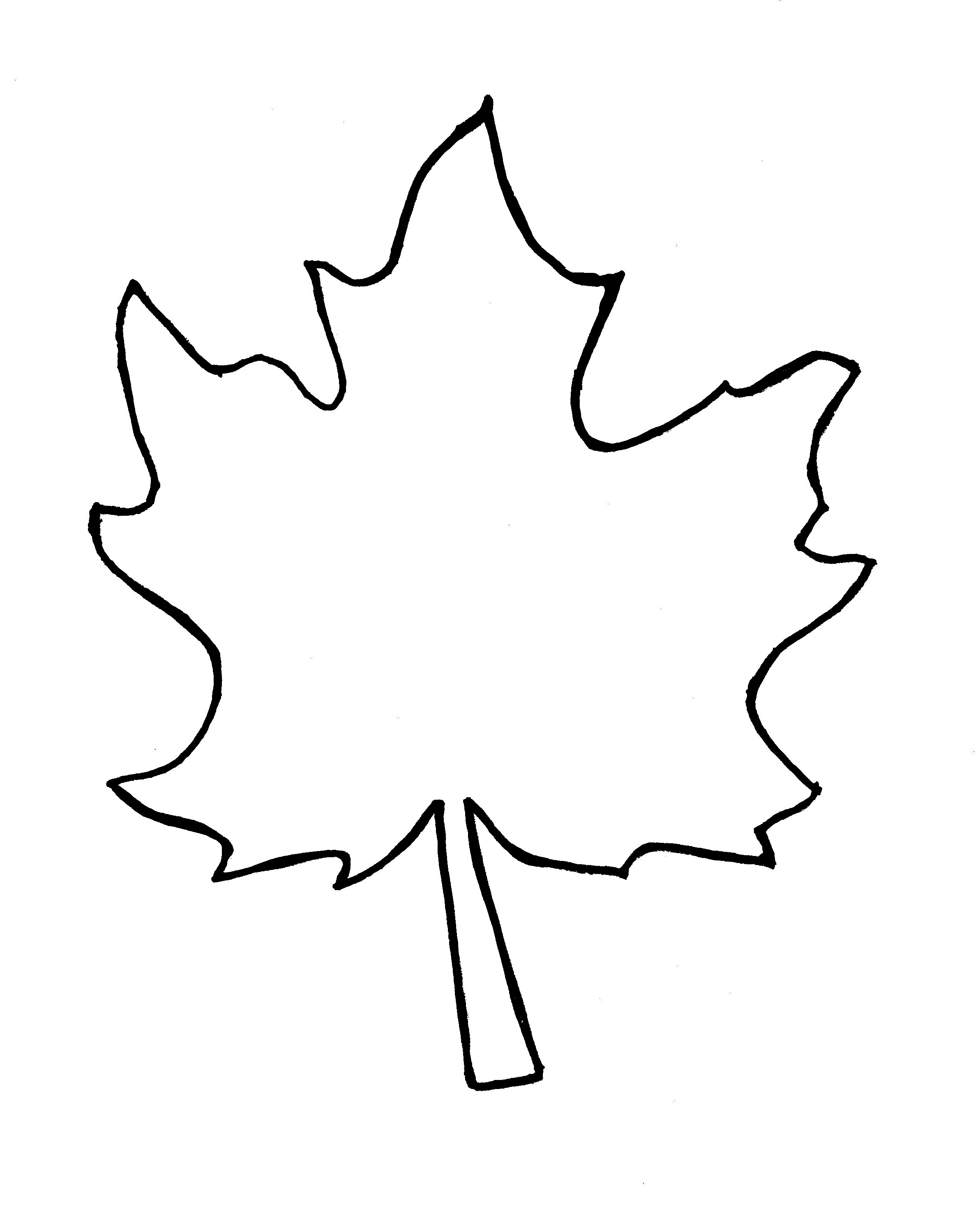 Leaf clipart outline 