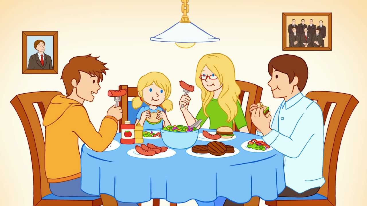 Family dinner blowjob