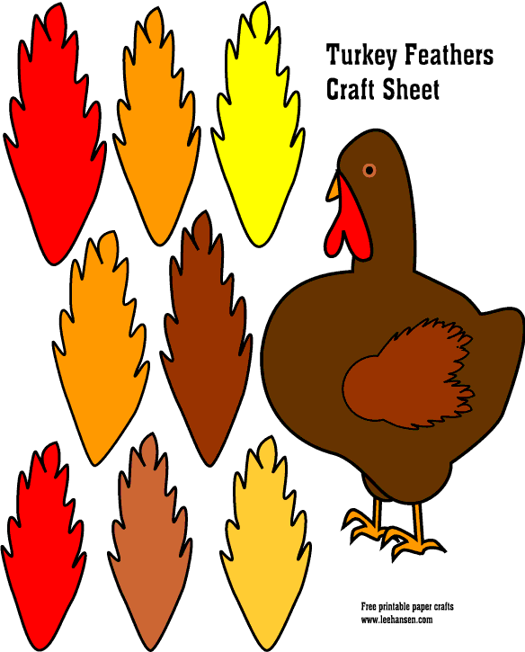 Turkey Feathers Printable
